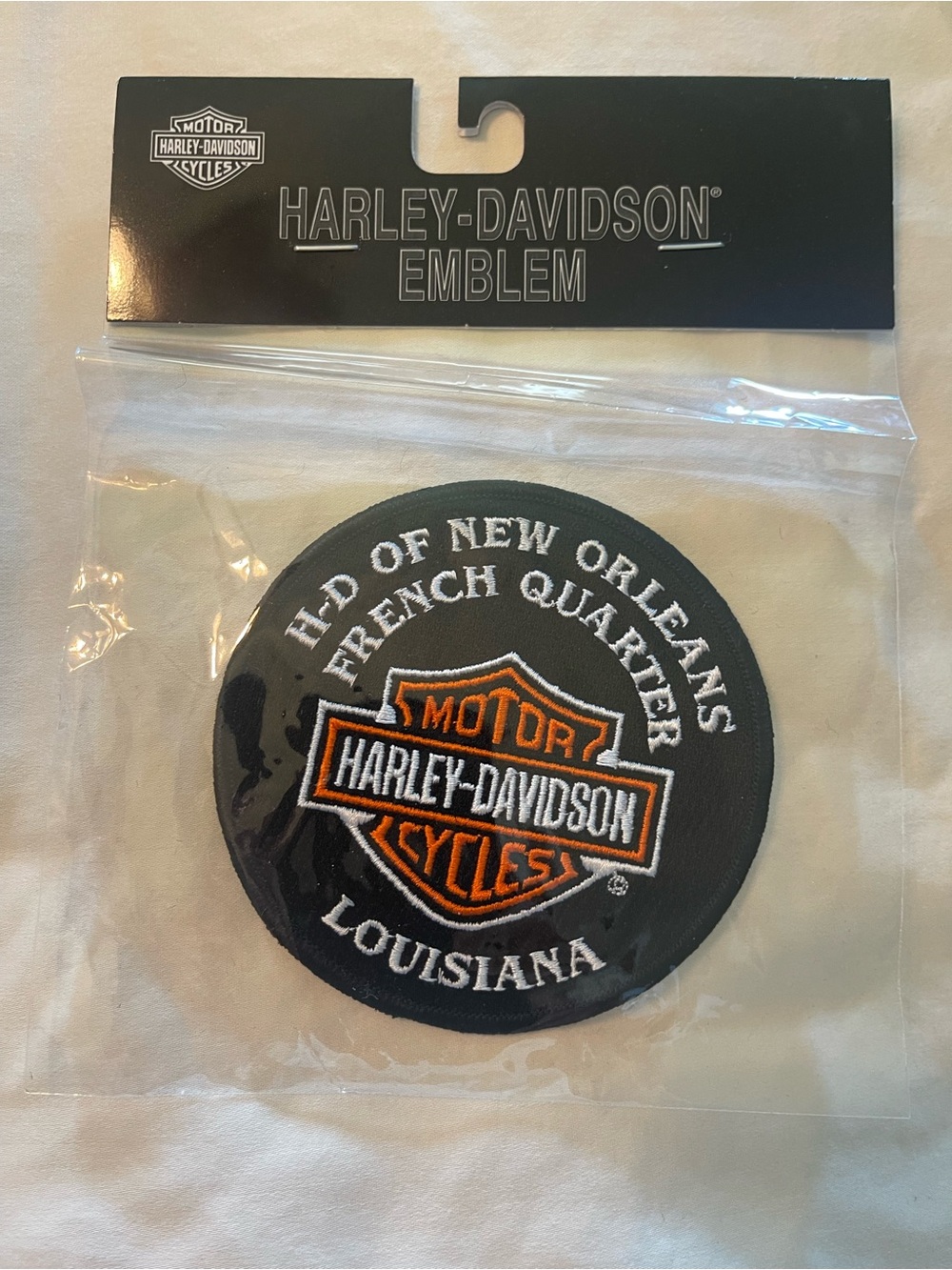 Harley-Davidson Black & Orange Louisiana Logo Patch